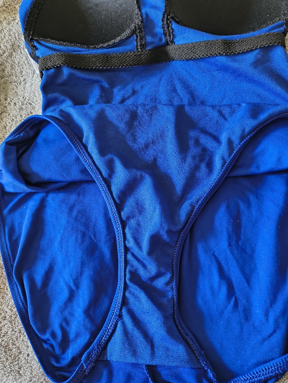 Lauren Ralph Lauren One-Piece Swimsuit Blue Size 10 Summer Beach Poolside Cruise - Picture 8 of 14
